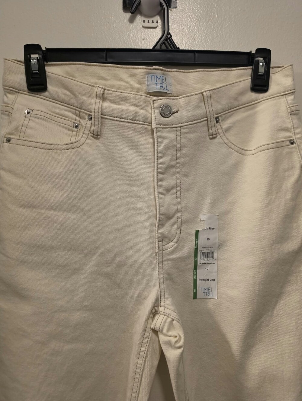 Time and Tru Cream Straight-Leg Jeans - Picture 8 of 16